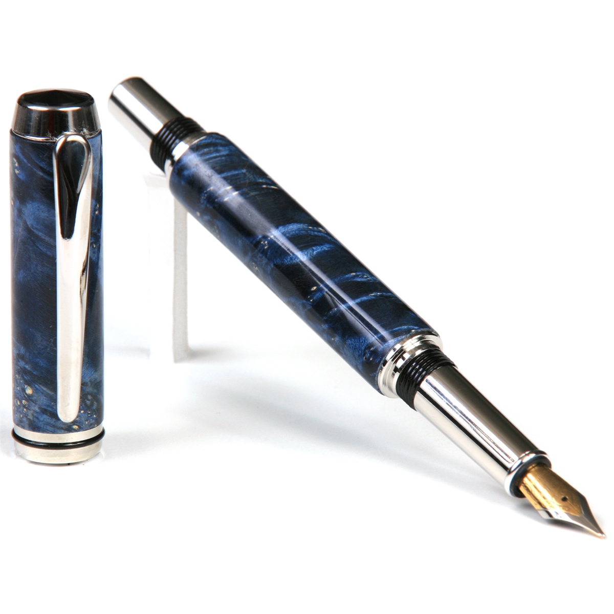 Blue Box Elder Baron Fountain Pen - Lanier Pens