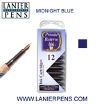 Private Reserve Midnight Blues 12 Pack Cartridge Fountain Pen Ink C15 - Lanier Pens