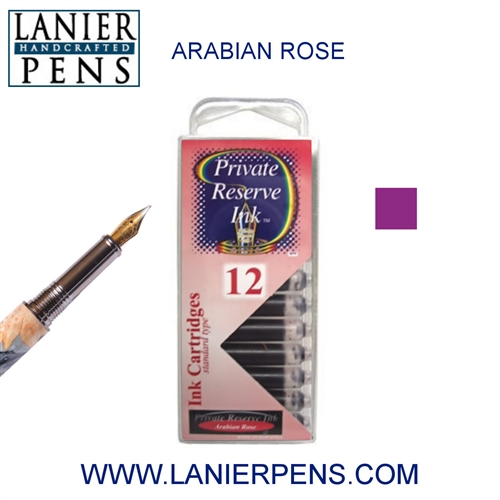 Private Reserve Arabian Rose 12 Pack Cartridge Fountain Pen Ink C25 - Lanier Pens