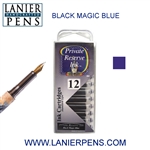 Private Reserve Black Magic Blue 12 Pack Cartridge Fountain Pen Ink C28 - Lanier Pens
