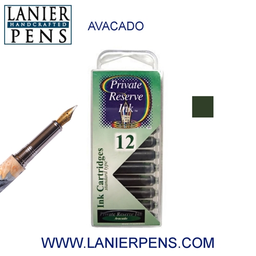 Private Reserve Avacado 12 Pack Cartridge Fountain Pen Ink C12 - Lanier Pens