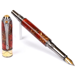 Copper Pine Cone Art Deco Fountain Pen - Lanier Pens