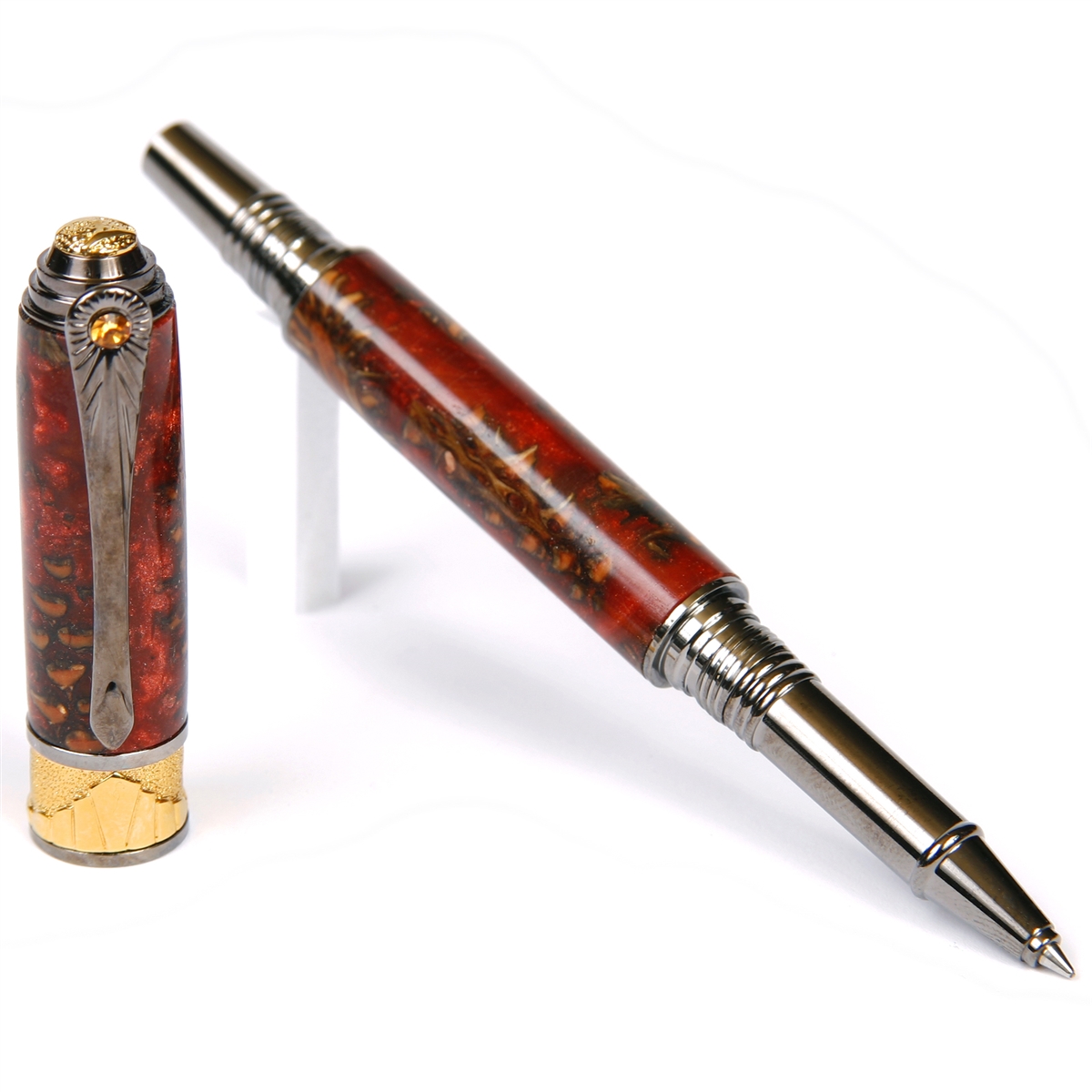 Art Deco Rollerball Pen - Copper Pine Cone - Lanier Pens