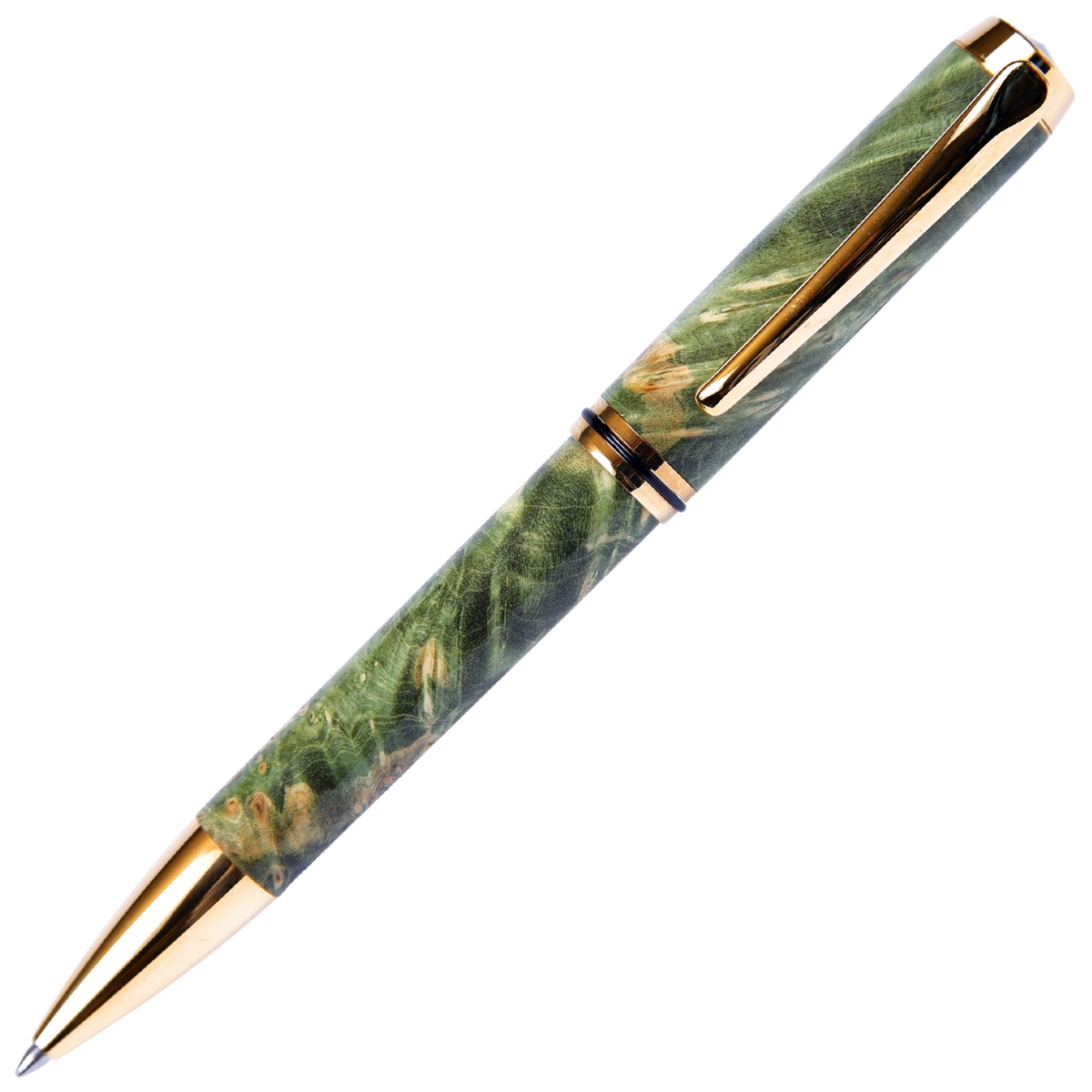 Green Box Elder Baron Ball Point Pen - Lanier Pens