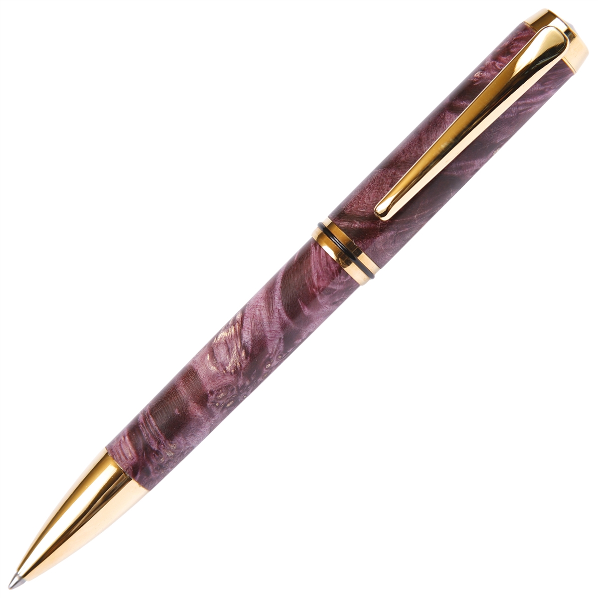 Purple Box Elder Baron Ball Point Pen - Lanier Pens