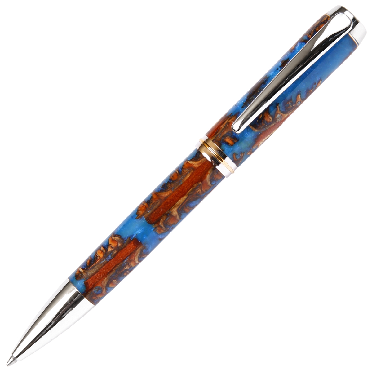 Turquoise Pine Cone Baron Ball Point Pen - Lanier Pens