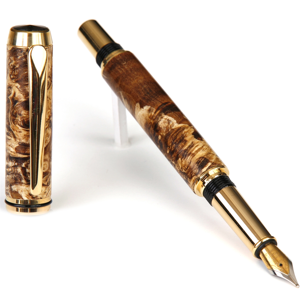 Brown Box Elder Baron Fountain Pen - Lanier Pens