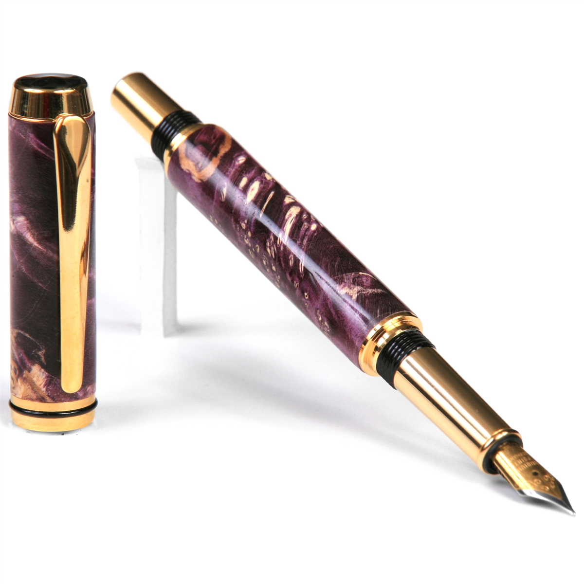 Purple Box Elder Baron Fountain Pen - Lanier Pens