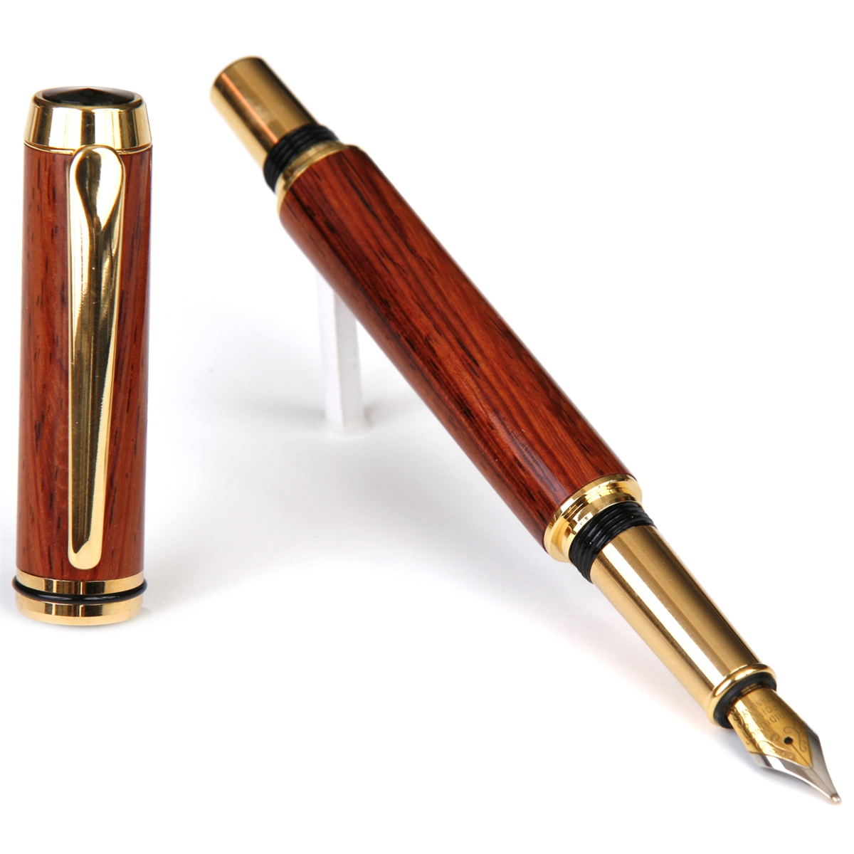 Burmese Rosewood Baron Fountain Pen - Lanier Pens