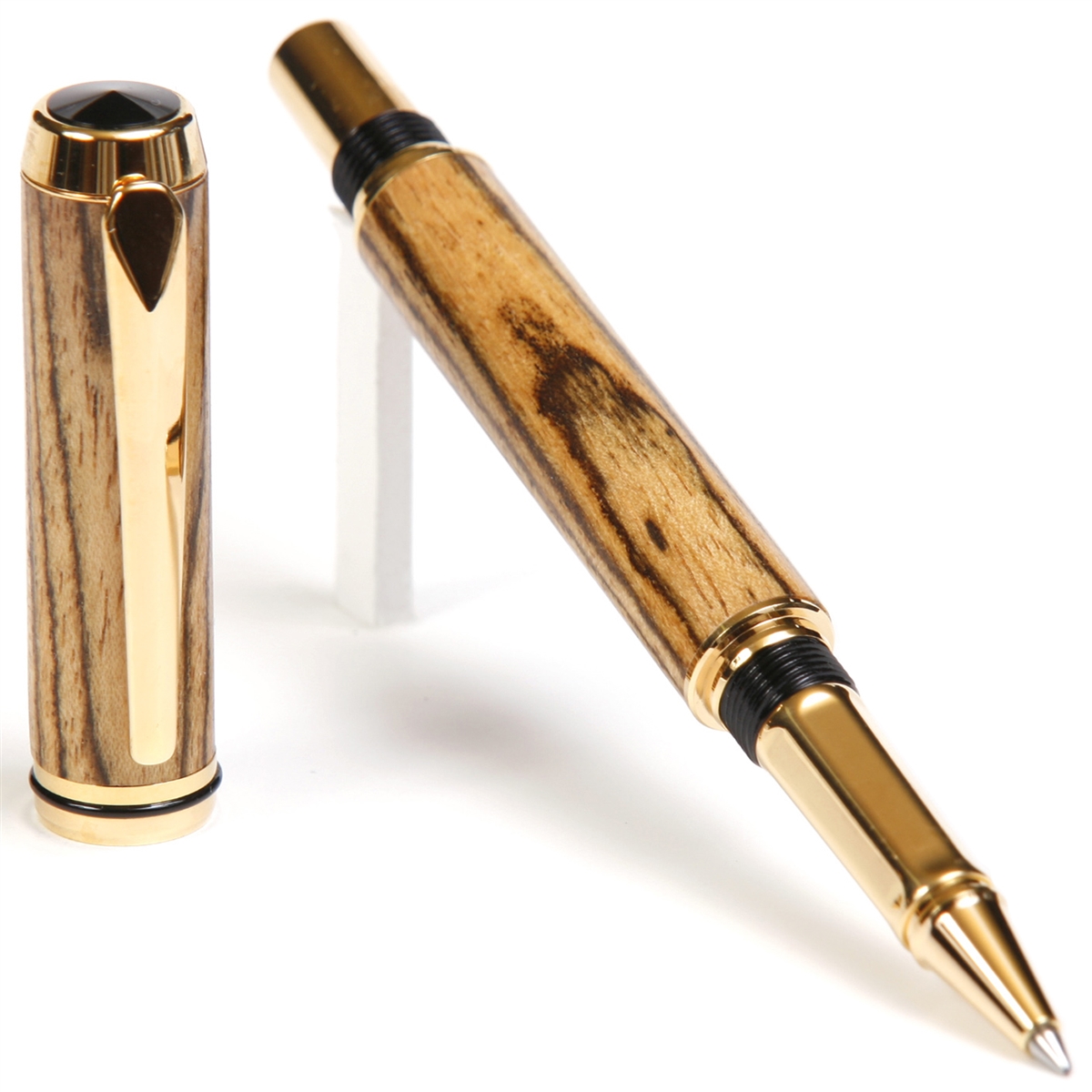 Zebrawood Baron Rollerball Pen - Lanier Pens