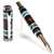 Blackwood & Turquoise Box Elder with Bloodwood Inlays Baron Rollerball Pen - Lanier Pens