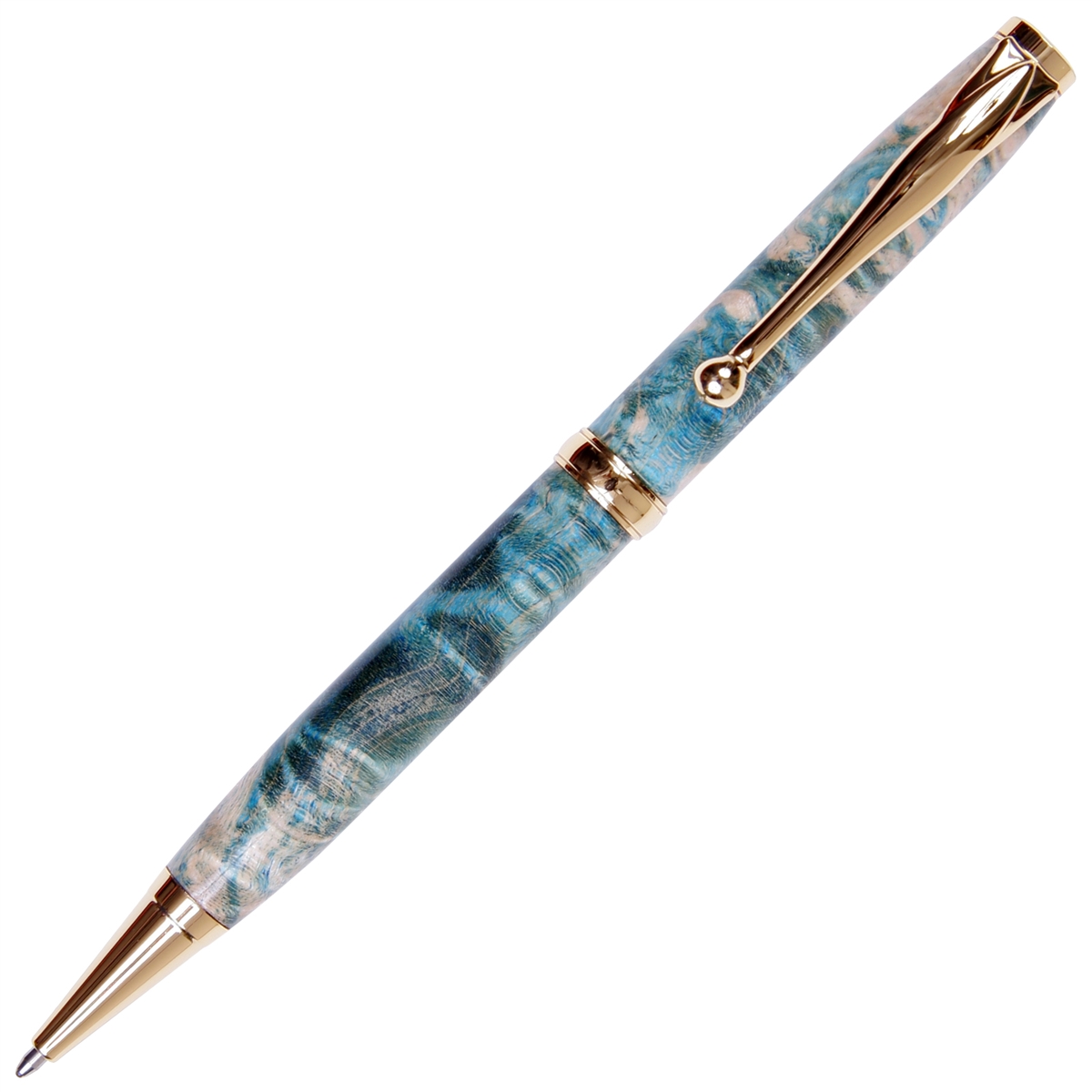 Blue Maple Burl Comfort Twist Pen - Lanier Pens