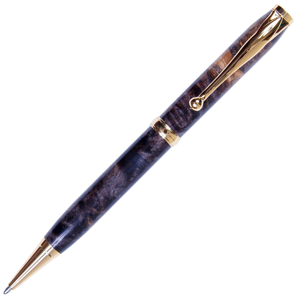 Gray & Black Maple Burl Comfort Twist Pen - Lanier Pens
