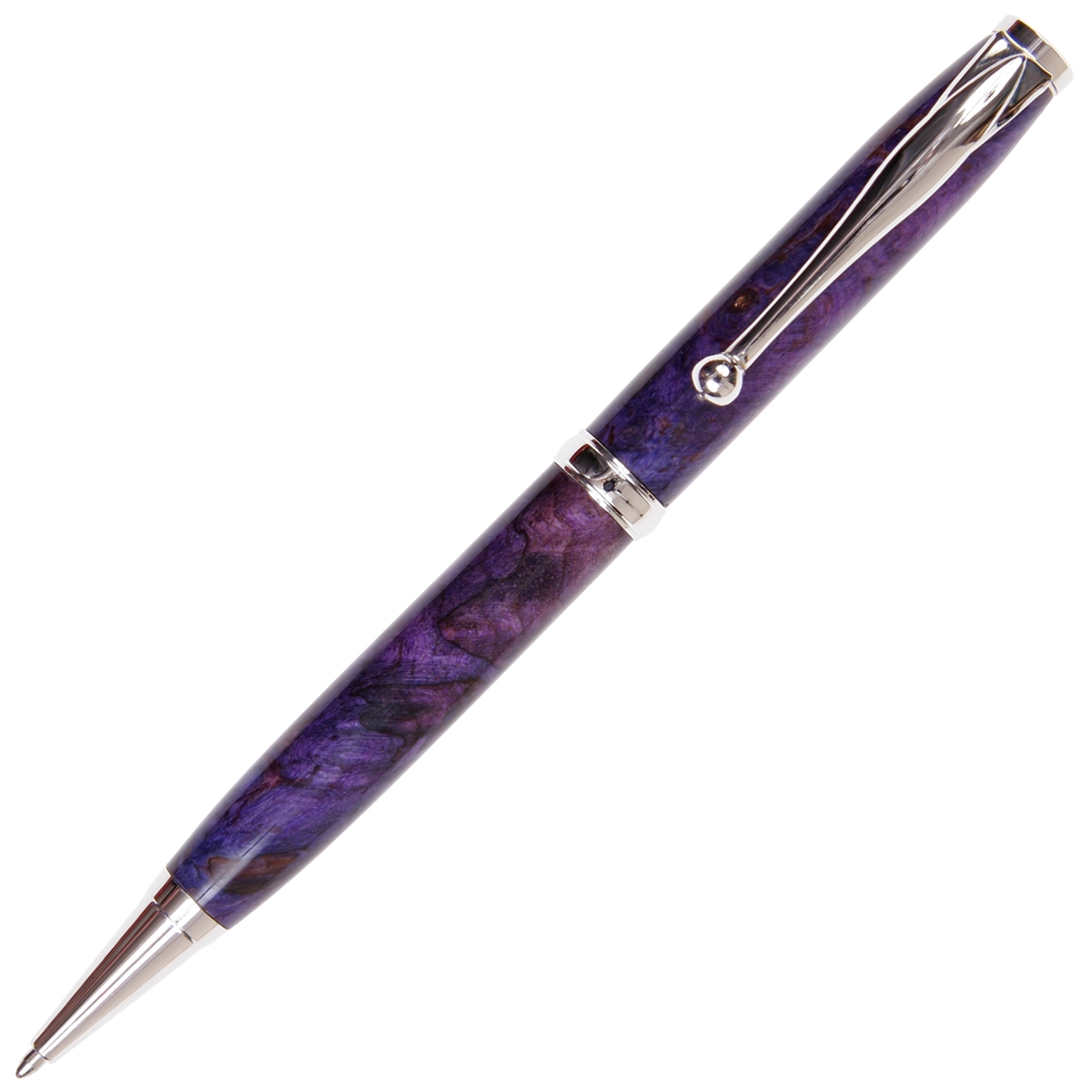 Purple Maple Burl Comfort Twist Pen - Lanier Pens