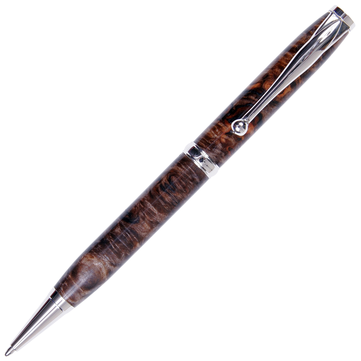 Gray & Black Maple Burl Comfort Twist Pen - Lanie Pens
