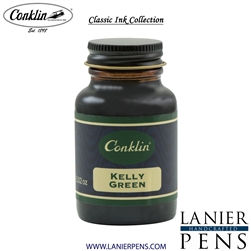 Conklin Kelly Green Ink Bottle 60ml by Lanier Pens, lanierpens, lanierpens.com, wndpens, WOOD N DREAMS, Pensbylanier