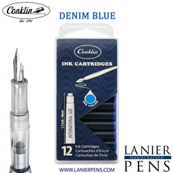 12 Pack Conklin Ink Cartridges - Blue/Black By Lanier Pens