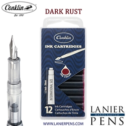 12 Pack Conklin Ink Cartridges - Burgundy By Lanier Pens