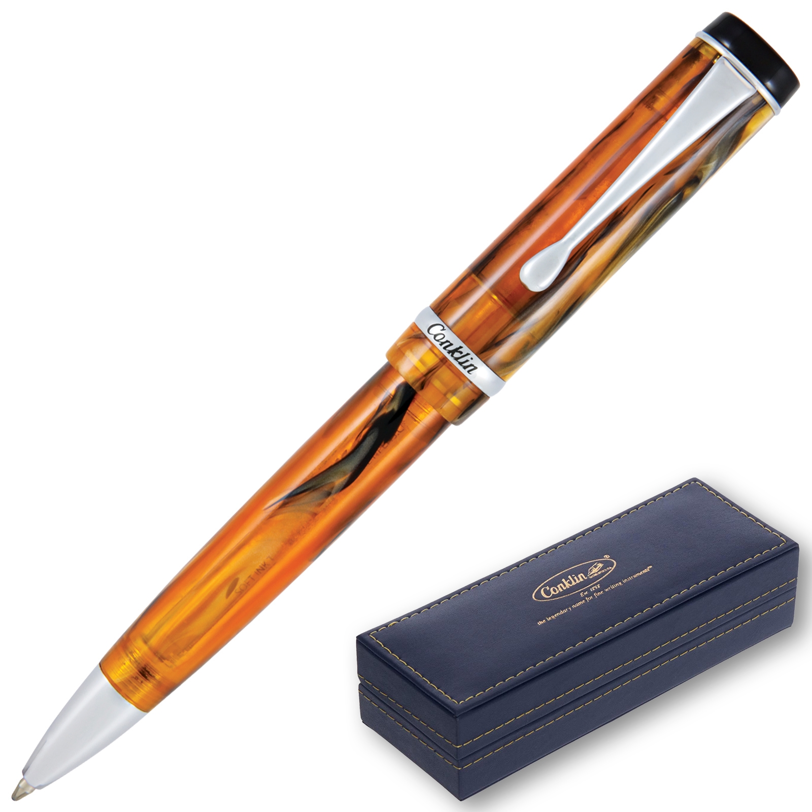 Conklin Duragraph Ballpoint Pen - Amber (CK71345) By Lanier Pens