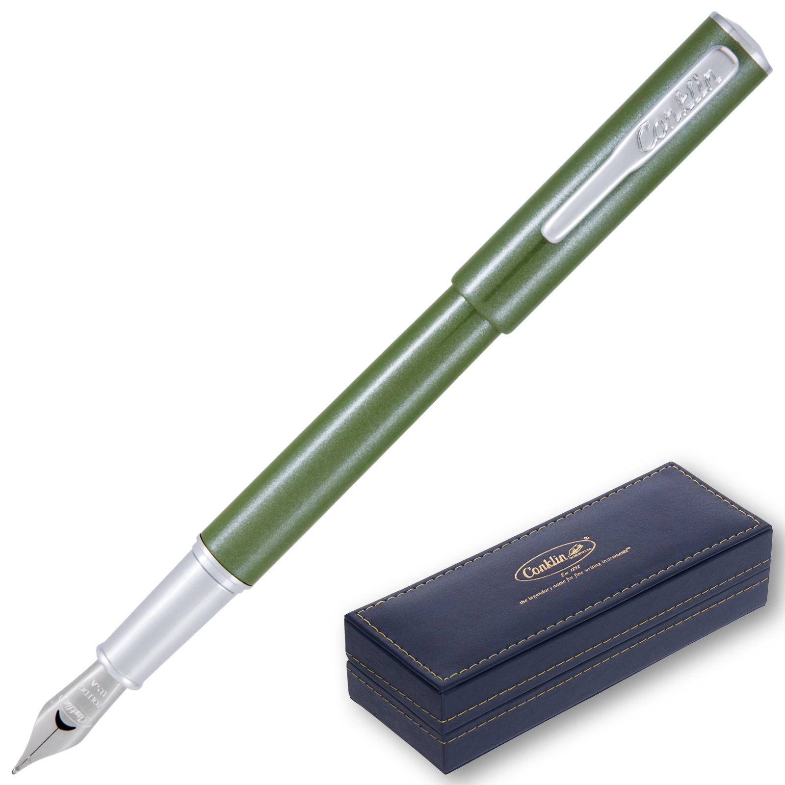 Conklin Coronet Fountain Pen - Olive (CK71830) By Lanier Pens