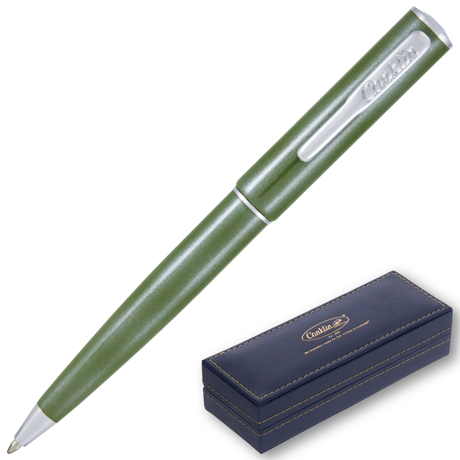 Conklin Coronet Ballpoint Pen - Olive (CK71835) By Lanier Pens