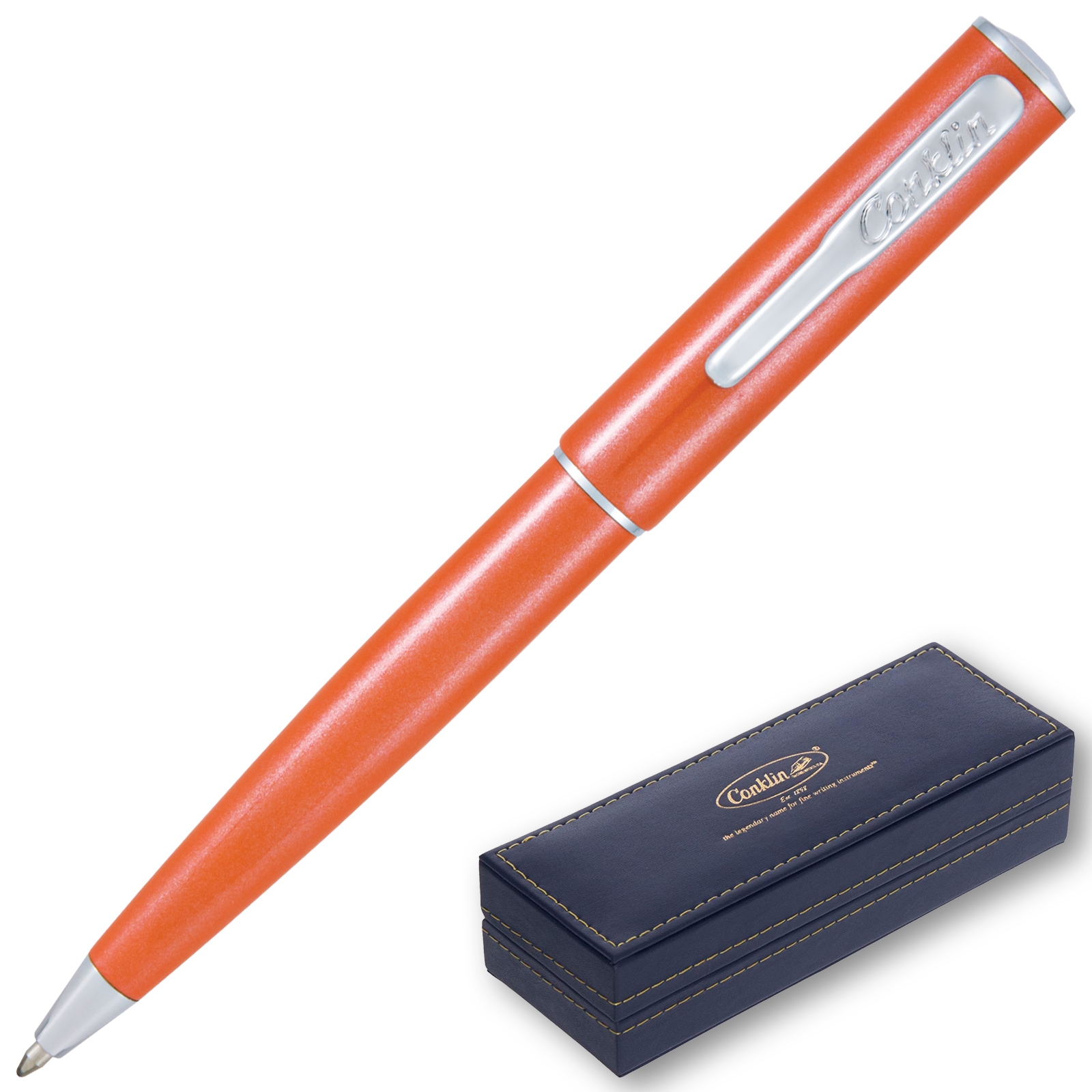 Conklin Coronet Ballpoint Pen - Orange (CK718550) By Lanier Pens