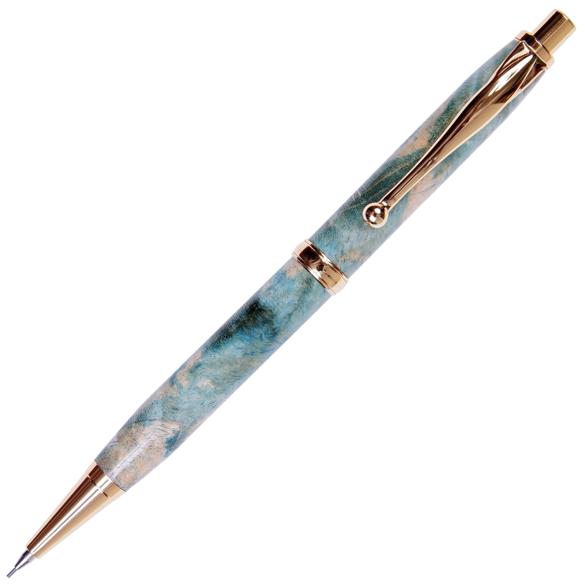 Blue Maple Burl Comfort Pencil - Lanier Pens