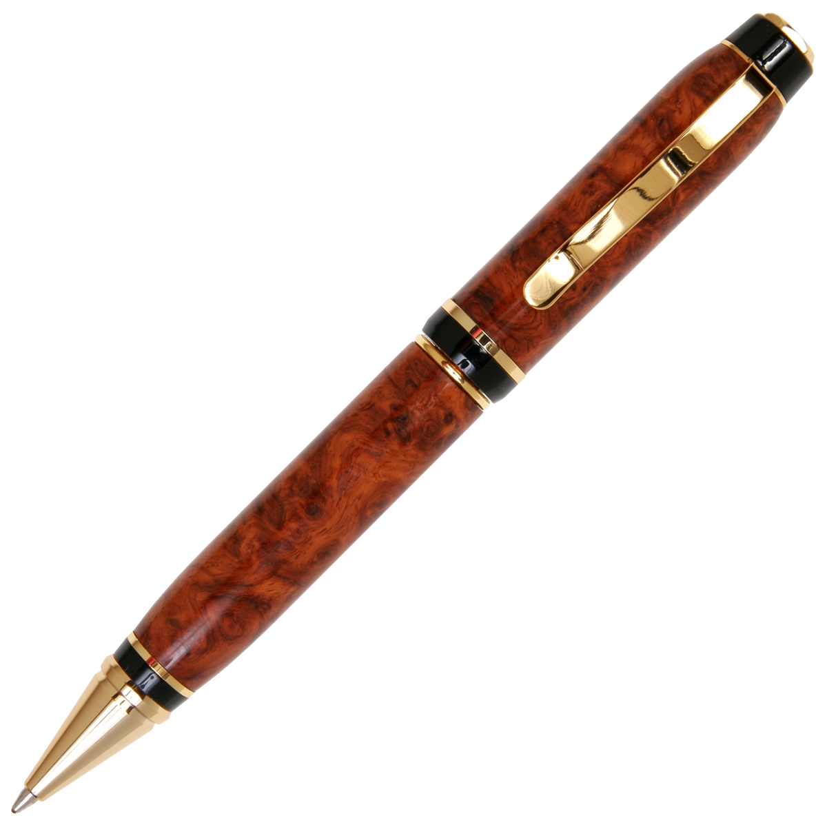 Amboyna Burl Cigar Twist Pen - Lanier Pens