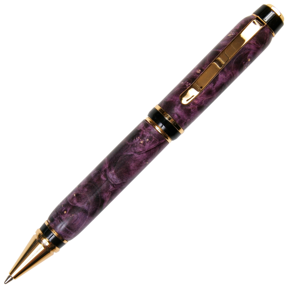 Pruple Box Elder Cigar Twist Pen - Lanier Pens
