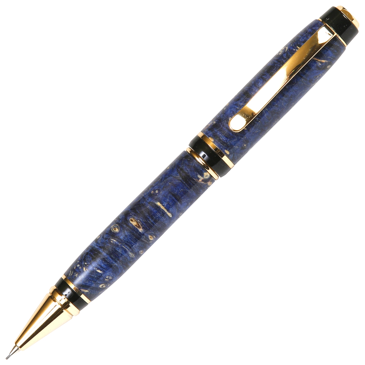 Blue Box Elder Cigar Twist Pencil - Lanier Pens