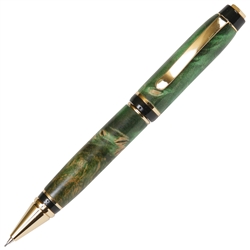 Green Maple Burl Cigar Twist Pencil - Lanier Pens