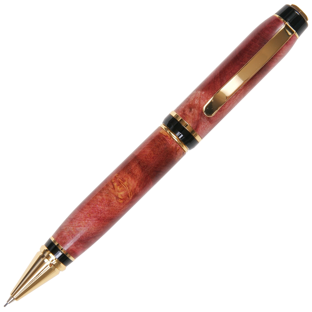 Red Maple Burl Cigar Twist Pencil - Lanier Pens