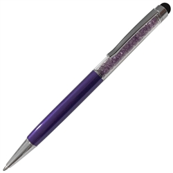 Crystalline Stylus Purple Ball Point Pen