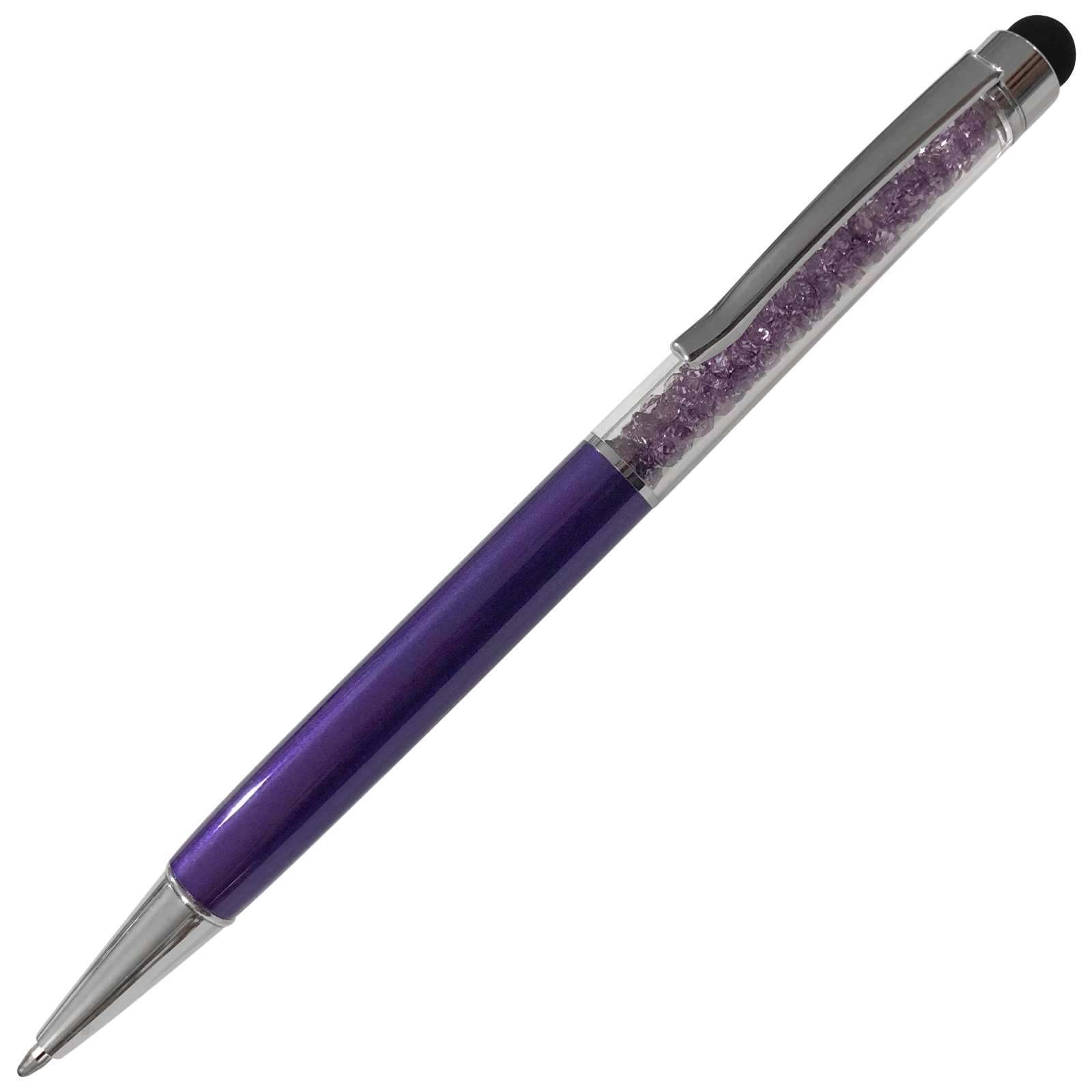 Crystalline Stylus Purple Ball Point Pen