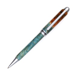 Blue Maple Burl Designer Twist Pen - Lanier Pens