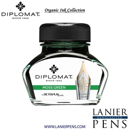 Diplomat Moss Green Ink Bottle, 30ml by Lanier Pens, lanierpens, lanierpens.com, wndpens, WOOD N DREAMS, Pensbylanier