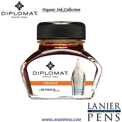 Diplomat Orange Ink Bottle, 30ml by Lanier Pens, lanierpens, lanierpens.com, wndpens, WOOD N DREAMS, Pensbylanier