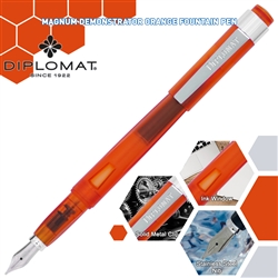 Diplomat Magnum Fountain Pen - Demo Orange by Lanier Pens