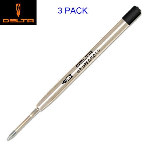 Delta 900 Black Broad Nib Parker Style Ballpoint Refill, Delta Parker Ballpoint Refill – Lanier Pens