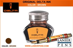 Delta Brown Fountain Pen Ink Bottle - Lanier Pens