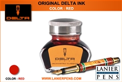 Delta Red Fountain Pen Ink Bottle - Lanier Pens