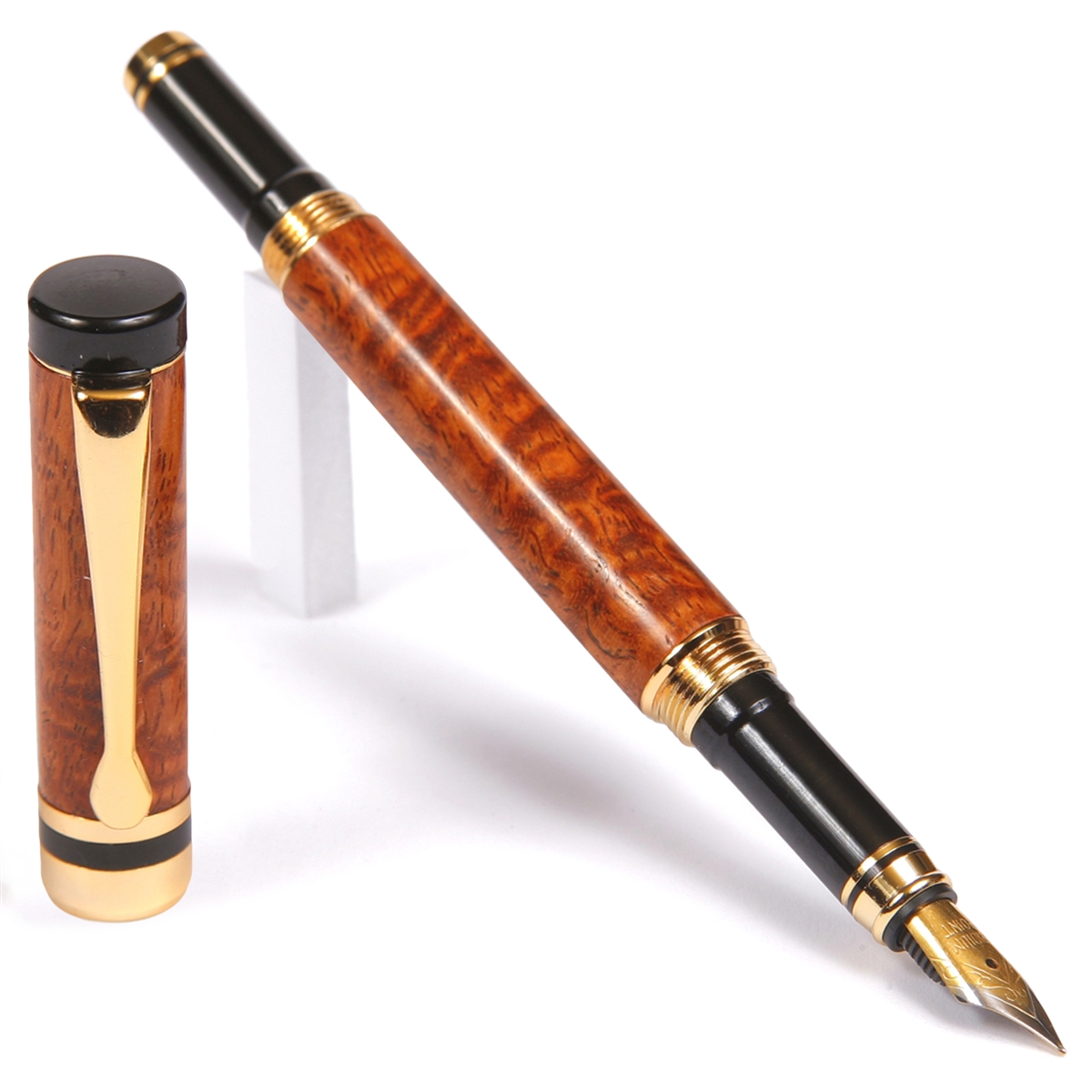Classic Fountain Pen - Afzilia Snakeskin by Lanier Pens