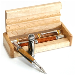 Oversized Maple Wood Double Gift Box by Lanier Pens