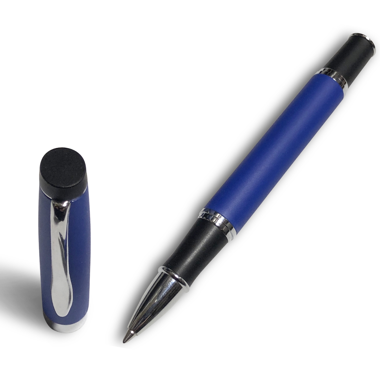 Budget Friendly Gripper Rollerball Pen Matt Blue with Anti Slip Grip Lanier Pens