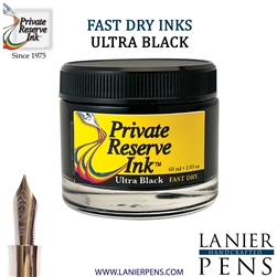 Private Reserve Ultra Black Fast Dry Fountain Pen Ink Bottle 33-F-UB  - Lanier Pens