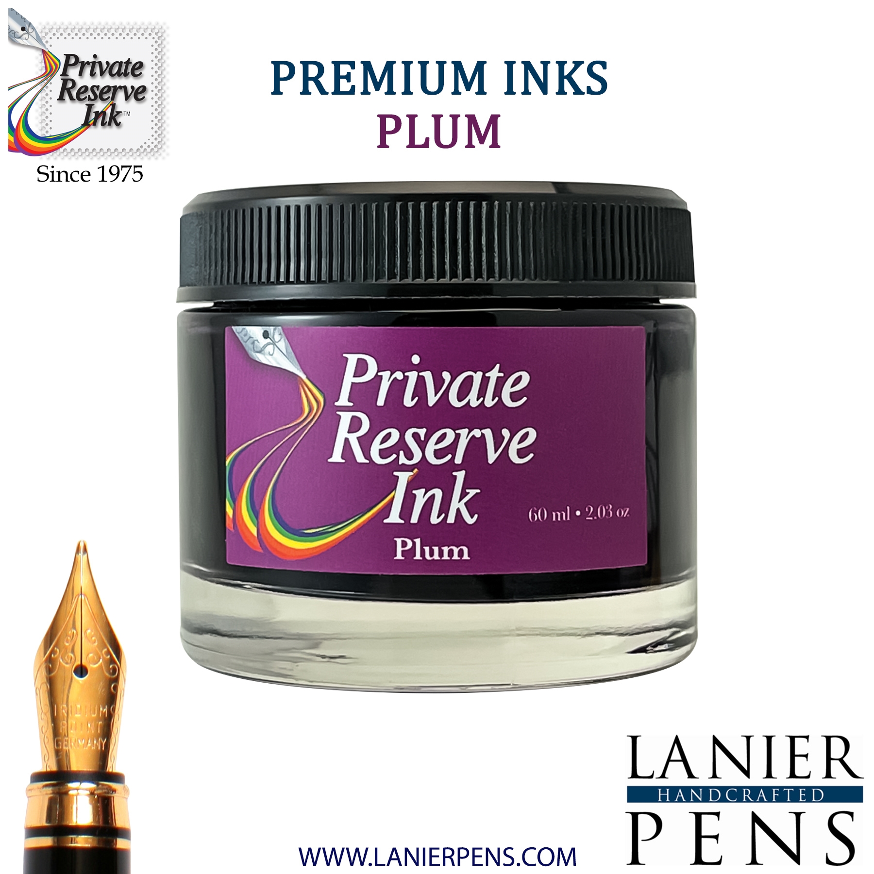 Private Reserve Plum Fountain Pen Ink Bottle 08-pm - Lanier Pens