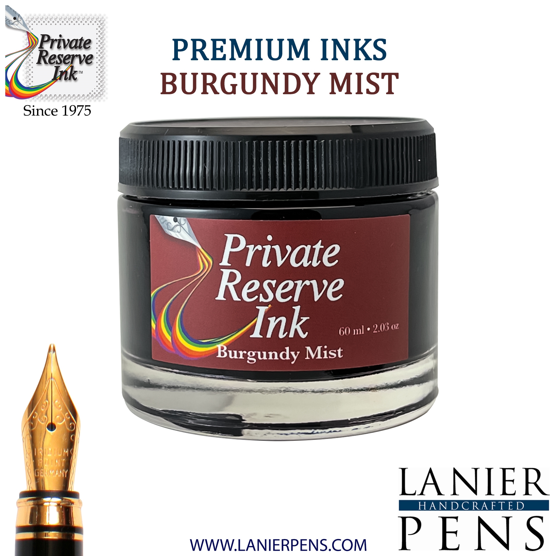 Private Reserve Burgundy Mist Fountain Pen Ink Bottle 26-bm Lanier Pens