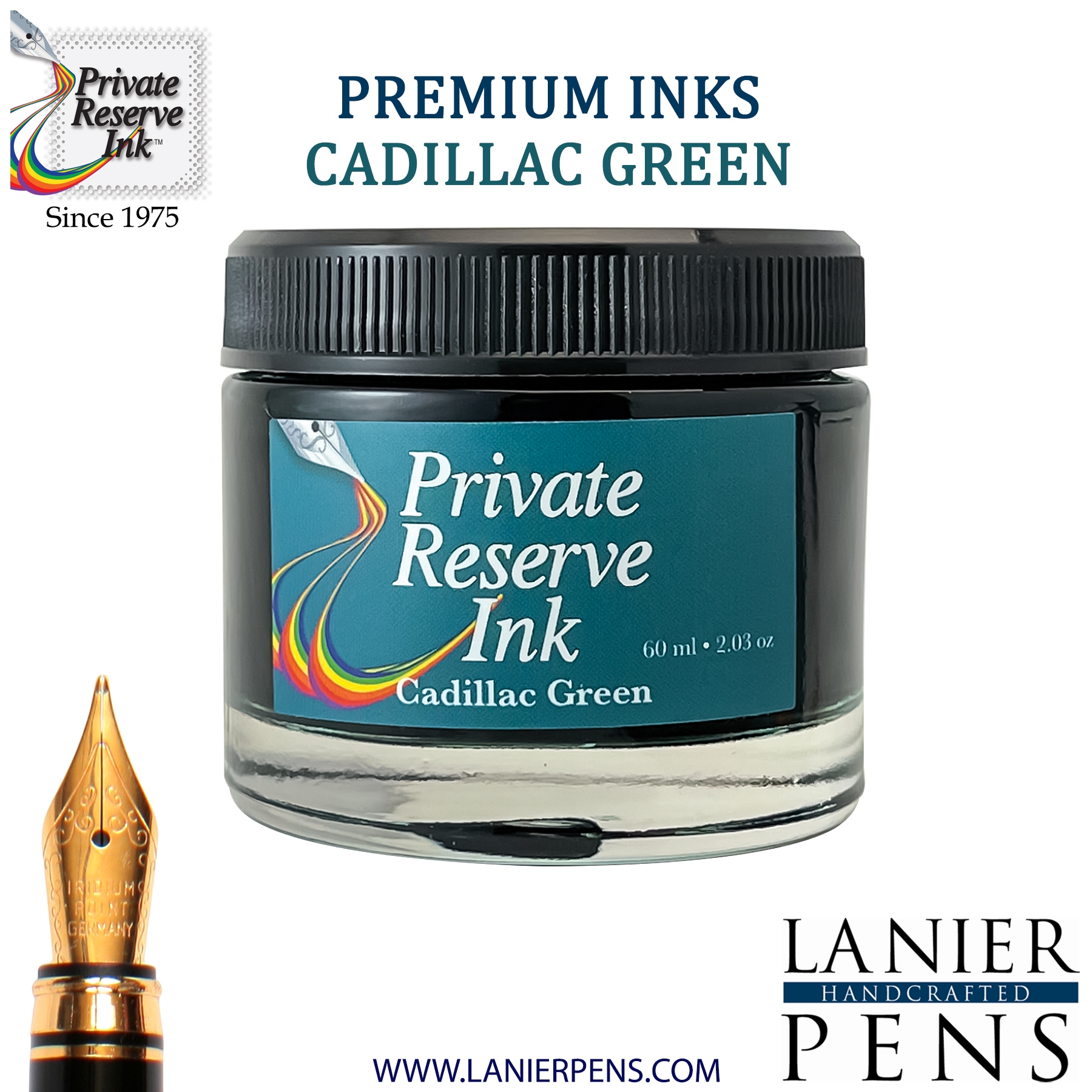 Private Reserve Cadillac Green Fountain Pen Ink Bottle 48-cg Lanier Pens