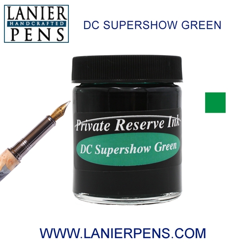 Private Reserve DC Supershow Green Fountain Pen Ink Bottle 34-dcg Lanier Pens