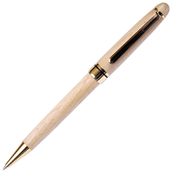 Budget Friendly Maple Wooden Ballpoint Pen with Black Medium Tip Point Refill By Lanier Pens